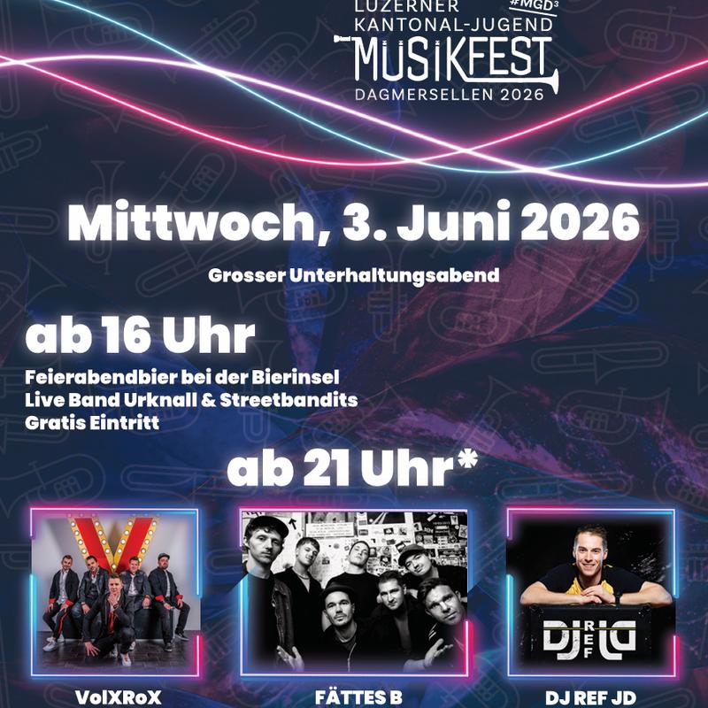 Unterhaltungsabend am 3. Juni 2026 in Dagmersellen